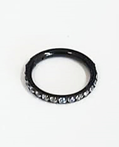 Segmento Articulado PVD Black com Microzircônias no Exterior