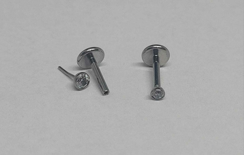 Australiano Labret Titânio Push Pin 8mm X 1mm