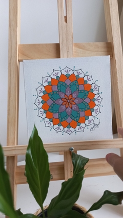 Mandala em tela - 20x20 cm na internet