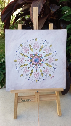 Mandala em tela - 40x40 cm - comprar online