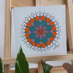 Mandala em tela - 20x20 cm - Dandala Mandala