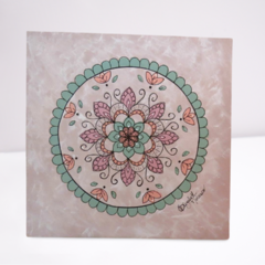 Mandala em tela - 30x30 cm