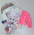 Vestido Infantil Kukie Inverno Branco Panda com Casaco Ref : 72194 - comprar online