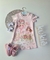Vestido Infantil Rosa Manga Curta Bailarinas com Detalhes em Pérolas - Kukie- (Ref. 73222) na internet