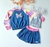 CONJUNTO KUKIE BLUSA E SHORT SAIA BUTTERFLY REF 72218