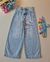 Calça Jeans Wide Leg Feminino Infantil - Trajadinhos - comprar online
