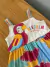 VESTIDO COM ALÇA CORES EM TRICÔ ARARA ALECRIM MENINA KUKIE REF : 68665 - comprar online