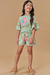 Conjunto Infantil Menina de Blusa e Shorts em Light Peach Textura kukie 81960 na internet