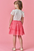 Conjunto kukie saia tule rosa Ref : 81682 - comprar online