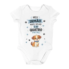 Body Bebê Irmão de Cachorro | Meu Irmão Tem Quatro Patas
