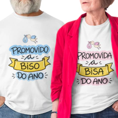 Kit Camisetas Anúncio de Gravidez | Promovidos a Biso e Bisa