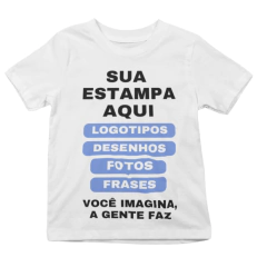 Camiseta Infantil Personalizada Estampa Frente - comprar online