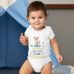 Body Bebê Irmão de Cachorro | Meu Irmão é um Chihuahua - comprar online