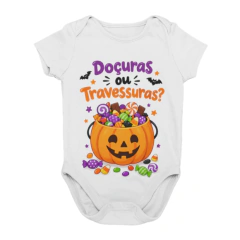 Body Bebê Halloween Doçuras ou Travessuras | Dia das Bruxas