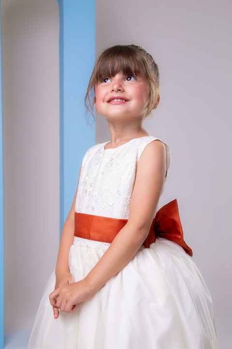 Vestido Marie Longo OFF Laço Terracota