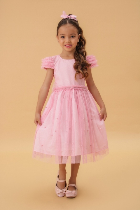 Vestido de brilho com perolas Cattai Luxo