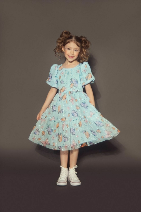 VESTIDO TULE DE BORBOLETAS Cattai For Fun