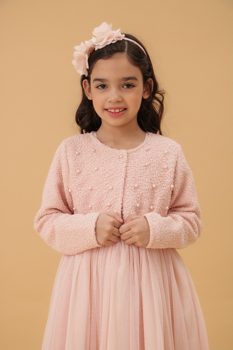 Bolero pelinho ted com perolas