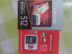 Tarjetas de memoria 512 gb micro SD con Adaptador