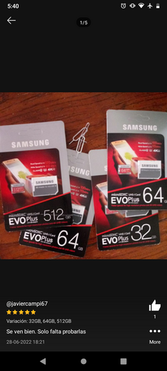 Tarjetas de memoria 512 gb micro SD con Adaptador en internet