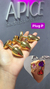 Plug P dourado Vermelho - Ápice SexShop
