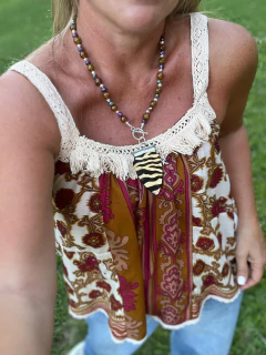 Lenka Indian con Punta Flecha Animal Print Corto - comprar online