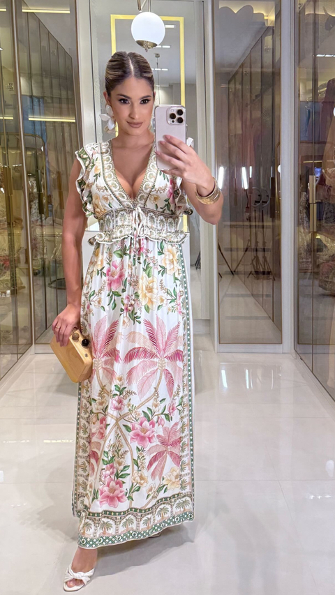 Vestido Longo Babado - comprar online