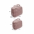 Conjunto Mala de Bordo com Frasqueira Viagem Expansiva Rigida com rodinha Dupla 360 Aviao Media 10kg pequena 8kg abs - Mimos Bolsas