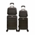 Conjunto Mala de Bordo com Frasqueira Viagem Expansiva Rigida com rodinha Dupla 360 Aviao Media 10kg pequena 8kg abs