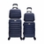 Conjunto Mala de Bordo com Frasqueira Viagem Expansiva Rigida com rodinha Dupla 360 Aviao Media 10kg pequena 8kg abs
