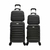 Conjunto Mala de Bordo com Frasqueira Viagem Expansiva Rigida com rodinha Dupla 360 Aviao Media 10kg pequena 8kg abs