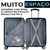Imagem do Mala de Viagem com Frasqueira Rigida Rodinha Dupla 360 Aviao Embarque Leve Resistente Grande 30kg Abs Santino