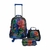 KIT MOCHILA ESCOLAR 4 RODAS LANCHEIRA E ESTOJO SUPER KIDS - Mimos Bolsas