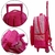 Kit Mochila Infantil 2 Rodinhas Lancheira Estojo Creche Escolar Canine Yepp Patrulha Rescue Carrinho