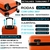 Mala de Viagem com Frasqueira Rigida Rodinha Dupla 360 Mao Aviao Embarque Pequena 10kg Abs Santino - comprar online