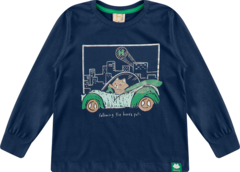 14755 - CAMISETA INFANTIL MASCULINA MANGA LONGA MEIA MALHA COM ESTAMPA SILK HERO TAM 1 2 3