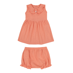 LT18297 KIT VESTIDO BEBÊ COM TAPA FRALDA EM MALHA CONFORTO