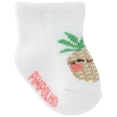 0300659 -MEIA BEBE RECEM NASCIDO COLORIDA CANO ALTO ZERO FEM PIMPOLHO - Lory Joy - Baby e Kids