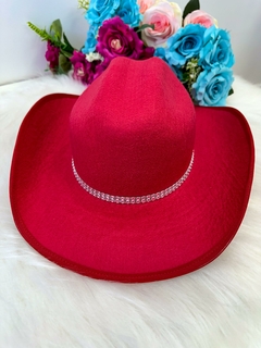 CHAPÉU INFANTIL BELLI VERMELHO ESTILO BOIADEIRA PARA FESTA JUNINA E COWGIRL na internet