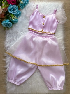 Fantasia Princesa Jasmine Rosa Bebe