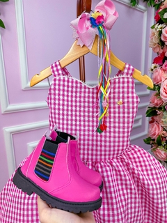 Vestido Junino Infantil Luxo Rosa - comprar online