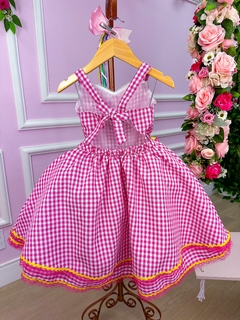 Vestido Junino Infantil Luxo Rosa - comprar online