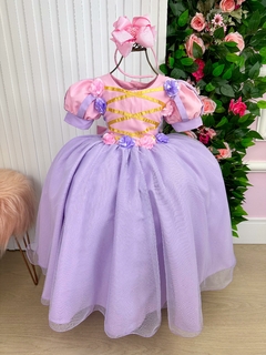 Vestido Infantil Fantasia Longa Princesa Lilas na internet