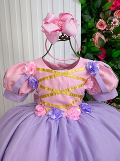 Vestido Infantil Fantasia Longa Princesa Lilas na internet