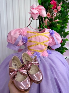 Vestido Infantil Fantasia Longa Princesa Lilas - LORY JOY | LOJA INFANTIL