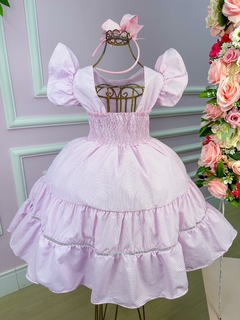 Vestido Junino Infantil Classico Modinha Rosa Bebe / Noiva Junina - comprar online