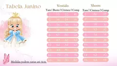 Vestido Junino Infantil Boneca Catarina na internet