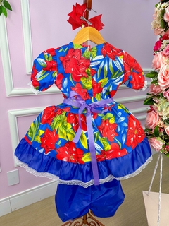 Vestido Junino Infantil Claudinha Chita com Shortinho | Festa Caipira São João Julina Quadrilha Escolar - comprar online