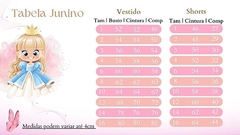 Vestido Junino Infantil Claudinha Chita com Shortinho | Festa Caipira São João Julina Quadrilha Escolar - comprar online