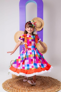 Vestido Infantil Junino Arraia do Sertão Luxo - LORY JOY | LOJA INFANTIL